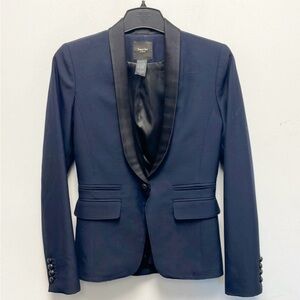 Smythe Women’s Navy Shawl Collar Tuxedo Blazer